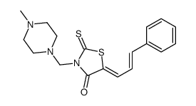 4-Thiazolidinone, 3-((4-methyl-1-piperazinyl)methyl)-5-(3-phenyl-2-pro penylidene)-2-thioxo- picture