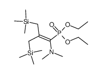 1-(Diethoxyphosphoryl)-N,N-dimethyl-3-(trimethylsilyl)-2-<(trimethylsilyl)methyl>-1-propen-1-amin结构式