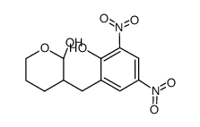 2-hydroxy-3-(2-hydroxy-3,5-dinitrobenzyl)tetrahydropyran Structure