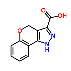 1,4-Dihydrochromeno[4,3-c]pyrazole-3-carboxylic acid结构式