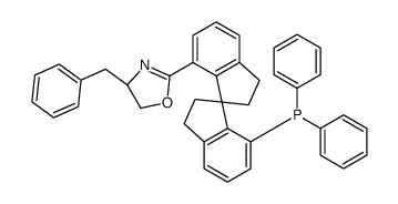 (4S)-2-[(1S)-7'-(二苯基膦)-2,2',3,3'-四氢-1,1'-螺二[1H-茚]-7-基]-4,5-二氢-4-苄基恶唑结构式