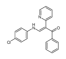 3-(4-chloroanilino)-1-phenyl-2-pyridin-2-ylprop-2-en-1-one结构式