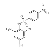 Benzenesulfonamide,N-(6-amino-1,2,3,4-tetrahydro-4-oxo-2-thioxo-5-pyrimidinyl)-4-nitro- Structure