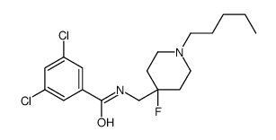 3,5-dichloro-N-[(4-fluoro-1-pentylpiperidin-4-yl)methyl]benzamide结构式