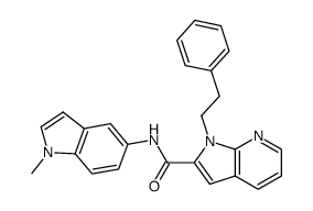 N-(1-methyl-1H-indol-5-yl)-1-(2-phenylethyl)-1H-pyrrolo[2,3-b]pyridine-2-carboxamide Structure