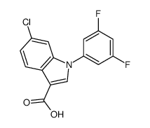 6-chloro-1-(3,5-difluorophenyl)indole-3-carboxylic acid Structure