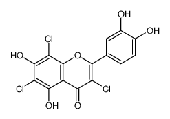 3,6,8-trichloro-5,7,3',4'-tetrahydroxyflavone结构式