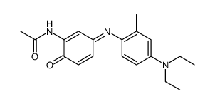 Acetamide, N-(3-((4-(diethylamino)-2-methylphenyl)imino)-6-oxo-1,4-cyc lohexadien-1-yl)- structure