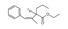 4-phenyl-3-methyl-3-deuterium-2-propyl-3(Z)-butenoate结构式