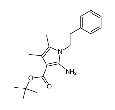 2-Amino-4,5-dimethyl-1-phenethyl-1H-pyrrole-3-carboxylic acid tert-butyl ester Structure