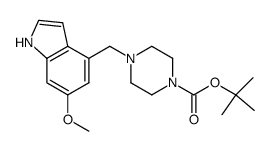 tert-butyl 4-[(6-methoxy-1H-indol-4-yl)methyl]piperazine-1-carboxylate结构式