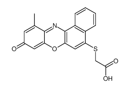 (11-methyl-9-oxo-9H-benzo[a]phenoxazin-5-ylsulfanyl)-acetic acid Structure