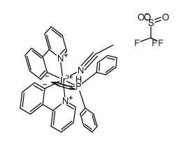 [Ir(2-phenylpyridinato)2(NCMe)(PPh3)][OTf]结构式