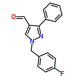 1-(4-Fluorobenzyl)-3-phenyl-1H-pyrazole-4-carbaldehyde结构式