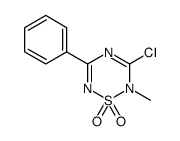 3-chloro-2-methyl-5-phenyl-1,2,4,6-thiatriazine 1,1-dioxide Structure