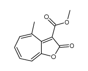 4-methyl-2-oxo-2H-cyclohepta[b]furan-3-carboxylic acid methyl ester结构式