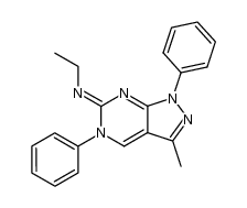 N-(3-methyl-1,5-diphenyl-1H-pyrazolo[3,4-d]pyrimidin-6(5H)-ylidene)ethanamine结构式