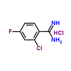 2-CHLORO-4-FLUORO-BENZAMIDINE HYDROCHLORIDE structure