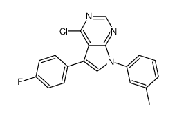 4-chloro-5-(4-fluoro-phenyl)-7-m-tolyl-7H-pyrrolo[2,3-d]pyrimidine Structure