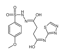 4-[2-(4-methoxyphenyl)sulfonylhydrazinyl]-4-oxo-N-(1,3,4-thiadiazol-2-yl)butanamide结构式