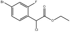 ethyl 2-(4-bromo-2-fluorophenyl)-2-chloroacetate结构式