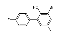 3-bromo-4'-fluoro-5-methyl-[1,1'-biphenyl]-2-ol结构式