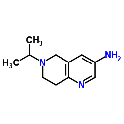 6-Isopropyl-5,6,7,8-tetrahydro-1,6-naphthyridin-3-amine结构式