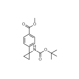 4-(1-((叔丁氧基羰基)氨基)环丙基)苯甲酸甲酯结构式
