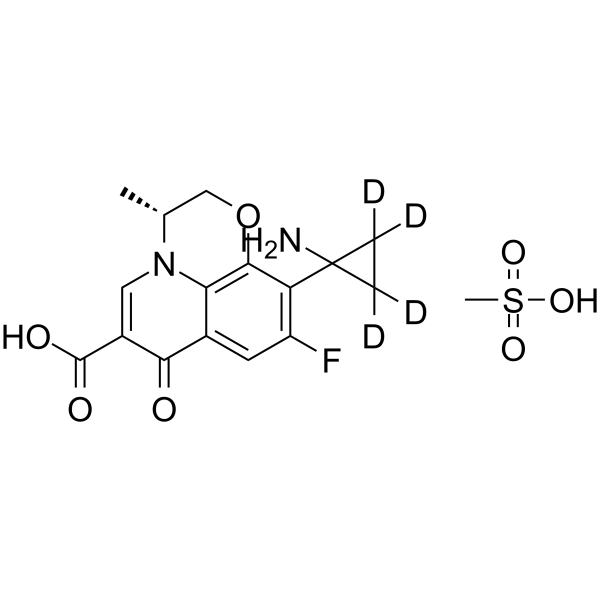 ent-Pazufloxacin-d4 mesylate结构式