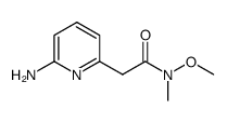 2-(6-aminopyridin-2-yl)-N-methoxy-N-methylacetamide结构式