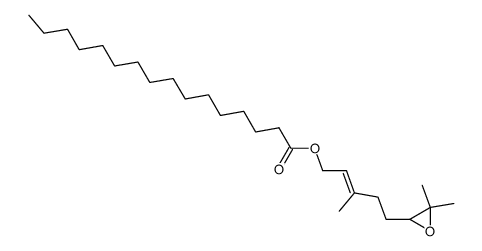 3-methyl-5-(3,3-dimethyl-2-oxiran)-2-penten-1-ol hexadecanoate结构式