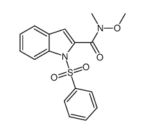 N-methoxy-N-methyl-1-phenylsulfonylindole-2-carboxamide Structure