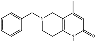 6-benzyl-5,6,7,8-tetrahydro-4-methyl-1,6-naphthyridin-2(1H)-one Structure