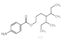 1-Propanol,3-[bis(1-methylpropyl)amino]-, 1-(4-aminobenzoate), hydrochloride (1:1)结构式