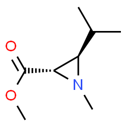 2-Aziridinecarboxylicacid,1-methyl-3-(1-methylethyl)-,methylester,trans-(9CI) structure