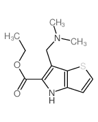 4H-Thieno[3,2-b]pyrrole-5-carboxylicacid, 6-[(dimethylamino)methyl]-, ethyl ester Structure