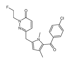 6-[[5-(4-chlorobenzoyl)-1,4-dimethylpyrrol-2-yl]methyl]-2-(2-fluoroethyl)pyridazin-3-one Structure