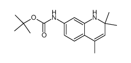 tert-butyl (2,2,4-trimethyl-1,2-dihydroquinolin-7-yl)carbamate结构式