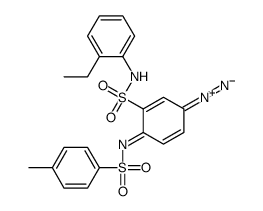 N-[4-diazo-2-[[(2-ethylphenyl)amino]sulphonyl]cyclohexa-2,5-dien-1-ylidene]-p-toluenesulphonamide结构式