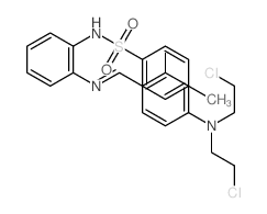 Benzenesulfonamide,N-[2-[[[4-[bis(2-chloroethyl)amino]-2-methylphenyl]methylene]amino]phenyl]-4-methyl- Structure