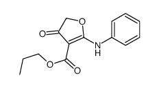 3-Furancarboxylic acid,4,5-dihydro-4-oxo-2-(phenylamino)-,propyl ester Structure