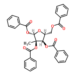 1,2,3,5-Tetra-O-benzoyl-2C-methyl-D-ribofuranose Structure