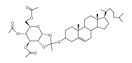 3,4,6-Tri-O-acetyl-1,2-cholesterylorthoacetyl-α-D-glucopyranose结构式