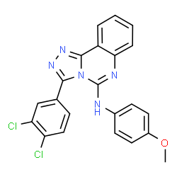 3-(3,4-DICHLOROPHENYL)-N-(4-METHOXYPHENYL)-[1,2,4]TRIAZOLO[4,3-C]QUINAZOLIN-5-AMINE结构式