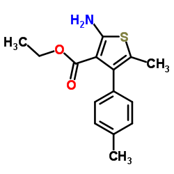 ETHYL 2-AMINO-5-METHYL-4-(4-METHYLPHENYL)THIOPHENE-3-CARBOXYLATE structure