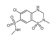 6-Chloro-3,4-dihydro-N,2-dimethyl-2H-1,2,4-benzothiadiazine-7-sulfonamide 1,1-dioxide Structure