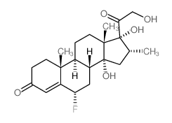 Pregn-4-ene-3,20-dione,6-fluoro-14,17,21-trihydroxy-16-methyl-, (6a,16a)- (9CI) structure