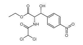 (2S)-(2,2-dichloroacetylamino)-(3R)-hydroxy-3-(4-nitrophenyl)-propionic acid ethyl ester结构式