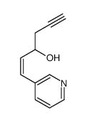 1-pyridin-3-ylhex-1-en-5-yn-3-ol结构式