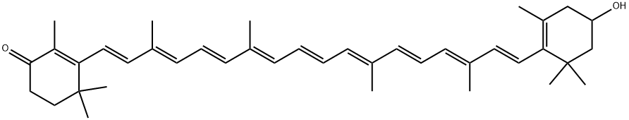 β,β-Caroten-4-one, 3'-hydroxy- Structure